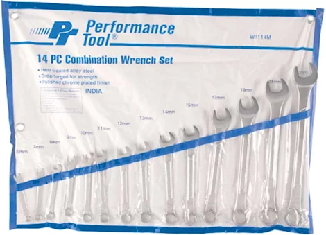 Performance Tool 14pc met combo wrench set Main Image
