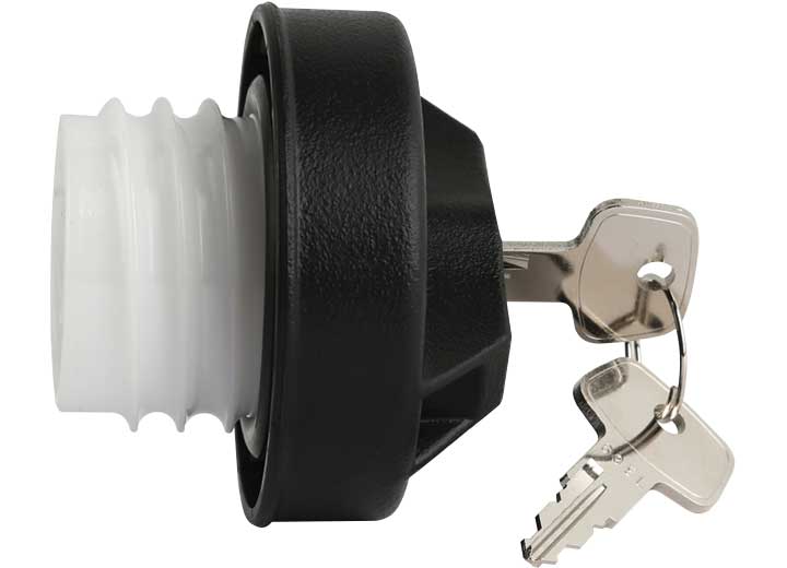 RDS 011537 Locking Black Plastic Fuel Cap Threaded Type W/2 Keys