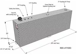 RDS Vertical Transfer Fuel Tank - 45 Gallon Capacity