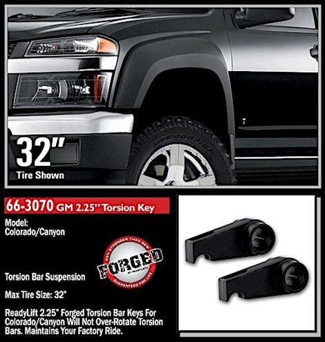 ReadyLift Suspension 2.25INFRONT, 1.5INREAR FRONT LEVEL KIT(FORGED TORSION KEY)04-12 CHEVY/GMC COLORADO/CANYON