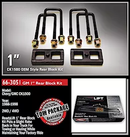 ReadyLift Suspension 1in rear block kit 00-10 chevy/gmc 1500/2500/3500hd