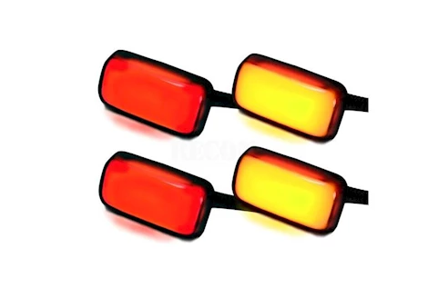 Recon Truck Accessories 15-c silverado/sierra dually fender lights 4pc red/amber Main Image