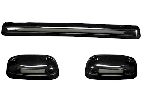 Recon Truck Accessories 07-13 SILVERADO/SIERRA 2500/3500 SMOKED CAB ROOF LIGHT LENS W/ WHITE HIGH-POWER OLED BAR-STYLE LED