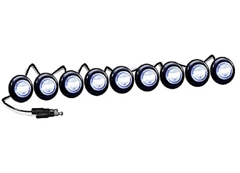Recon Truck Accessories UNIVERSAL WHITE LED FRONT LOWER AIR DAM LIGHT KIT W/SMOKED LENS AND BLACK BEZEL