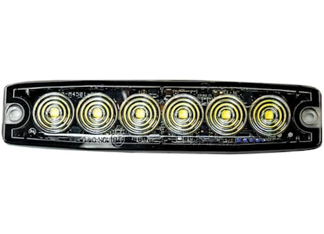 Recon Truck Accessories 6-LED 23 FUNCTION ULTRA-THIN STROBE LIGHT-DIMENSIONS: 5.25INX1.25INX0.25IN-AMBER