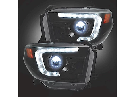 Recon Truck Accessories 14-21 tundra projector headlights w/ultra high power smooth oled halos/drl-drive/ Main Image