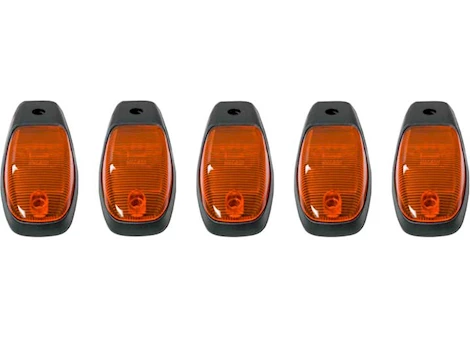Recon Truck Accessories 19-C RAM 2500/3500(5-PIECE SET)AMBER CAB ROOF LIGHT LENS WITH AMBER ULTRA HIGH-POWER LEDS