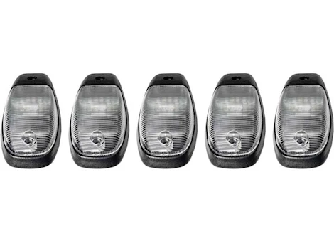 Recon Truck Accessories 19-c ram 2500/3500(5-piece set)clear cab roof light lens with white leds Main Image