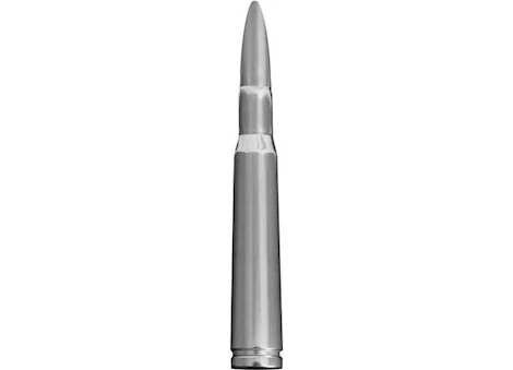 Recon Truck Accessories .50 cal bullet shaped extended range aluminum 8in shorty antenna brushed aluminum Main Image