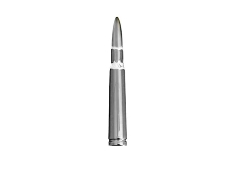 Recon Truck Accessories .50 cal bullet shaped extended range aluminum 8in shorty antenna chrome Main Image
