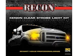 Recon Truck Accessories 90-watt 4-bulb professional-grade xenon amber strobe light kit