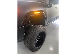 Recon Truck Accessories 20-c sierra 2500/3500 fender lenses(4pc) smoked lens w/black trim amber led lights(sngl/dually))