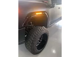Recon Truck Accessories 20-c sierra 2500/3500 fender lenses(4pc) clear lens w/ chrome trim amber led lights(sngl/dually)