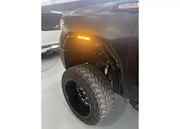 Recon Truck Accessories 20-c sierra 2500/3500 fender lenses(4pc) clear lens w/ chrome trim amber led lights(sngl/dually)
