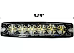 Recon Truck Accessories 6-led 23 function ultra-thin strobe light-dimensions: 5.25inx1.25inx0.25in-amber
