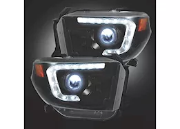 Recon Truck Accessories 14-21 tundra projector headlights w/ultra high power smooth oled halos/drl-drive/