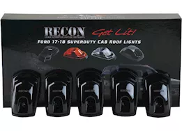 Recon Truck Accessories 17-c f250/f350/f450/f550 smoked lens w/amber high-power leds/replaces fact light