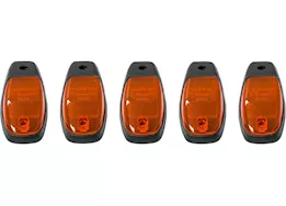 Recon Truck Accessories 19-c ram 2500/3500(5-piece set)amber cab roof light lens with amber ultra high-power leds