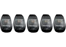 Recon Truck Accessories 19-c ram 2500/3500(5pc set)clear cab roof light lens with amber leds