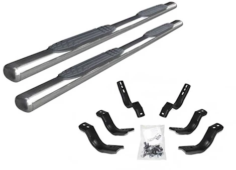 Go Rhino 04-14 f150 super crew cab 4in 1000 series-complete kit:sidestep+brackets polished Main Image