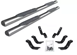 Go Rhino 04-14 f150 super crew cab 4in 1000 series-complete kit:sidestep+brackets polished