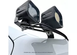 Go Rhino Universal xe hood light mount dogbone bracket textured black