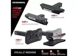 Go Rhino 2in hitch receivers universal fold down bumper step black