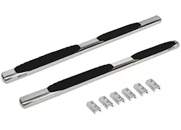 Go Rhino 87in 4in oval side bar 4in o.e. xtreme plus - pol. s/s(brkt not incl)