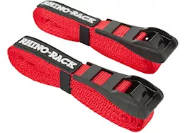 Rhino-Rack USA 14ft tie down straps w/ buckle protector - red
