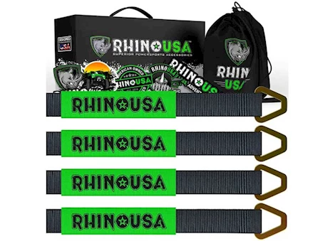 Rhino USA 2in x 38in axle tie-down straps (4-pack) Main Image