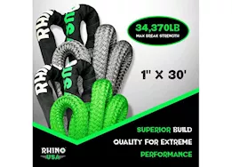 Rhino USA 1in x 30ft kinetic energy recovery rope green