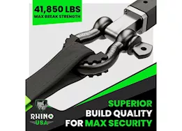 Rhino USA 3/4in d-ring shackle set (2-pack) black