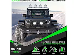 Rhino USA 3/4in d-ring shackle set (2-pack) matte black
