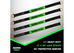 Rhino USA 2in x 38in axle tie-down straps (4-pack)