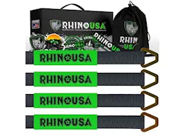 Rhino USA 2in x 38in axle tie-down straps (4-pack)