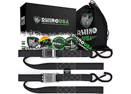 Rhino USA 1.5in x 8ft cambuckle motorcycle tie-down straps (2-pack) blue