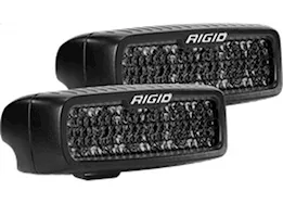 Rigid Industries Sr-q series pro spot diffused midnight surface mount | pair