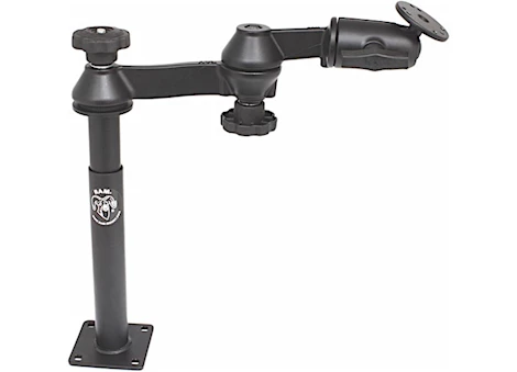 Ram mounts tele-pole w/ 8in & 9in poles, double swing arms & round plate Main Image
