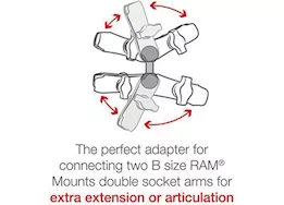 Ram mounts double ball adapter