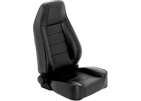 Smittybilt 76-18 cj & wrangler cj/yj/tj/lj seat - front - factory style replacement w/ recliner - vinyl black Main Image