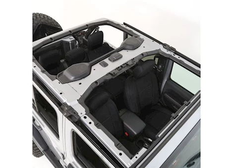 Smittybilt 18-c wrangler jl 4dr neoprene front and rear seat cover kit; black/black Main Image