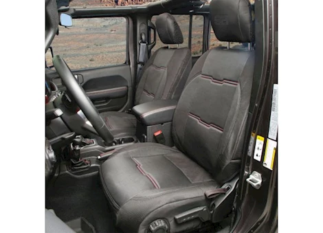 Smittybilt 18-c wrangler jl 2dr gen2 neoprene front/rear seat cover; black/black Main Image