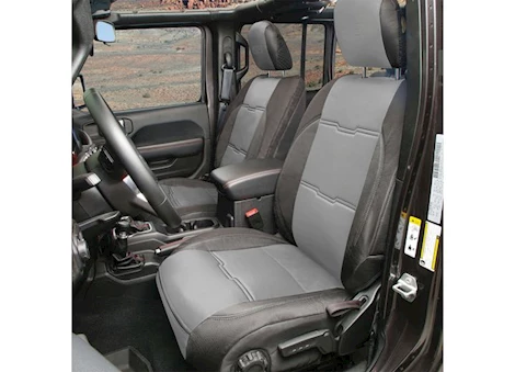 Smittybilt 18-c wrangler jl 2dr gen2 neoprene front/rear seat cover; charcoal/black Main Image
