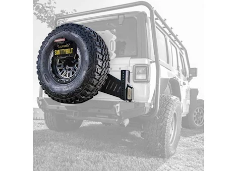 Smittybilt 18-c wrangler jl 2/4dr xrc gen3 bolt on tire carrier; fits up to 40in tire Main Image