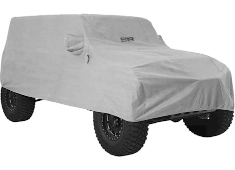 Smittybilt 18-c wrangler jl 4dr full climate cover; gray w/ lock & cable Main Image