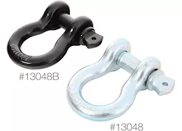 Smittybilt 7/8in d-ring shackle; 6.5 ton rating; gloss black