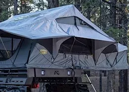 Smittybilt Gen2 overlander tent xl; gray tent body w/light gray rainfly; sleeps 3-4