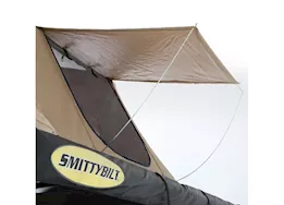 Smittybilt Overland roof top tent; folded with bedding; 12v socket; sleeps 2-3