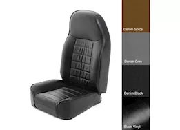 Smittybilt 76-18 cj & wrangler cj/yj/tj/lj seat - front - standard bucket - vinyl black