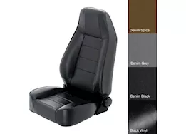 Smittybilt 76-18 cj & wrangler cj/yj/tj/lj seat - front - factory style replacement w/ recliner - vinyl black